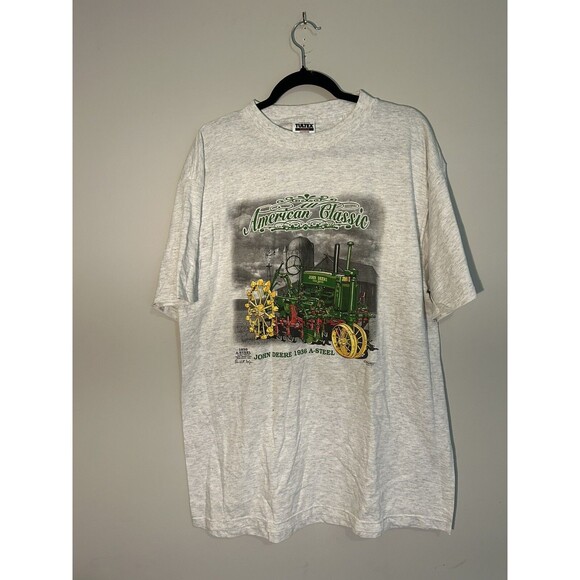 VINTAGE Tultex JOHN DEERE A-Steel Tractor T-Shirt Adult Size XL American Classic - Picture 1 of 6